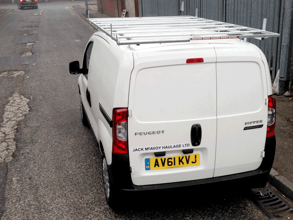 Peugeot Bipper Roof Rack made by Bolton Roof Racks