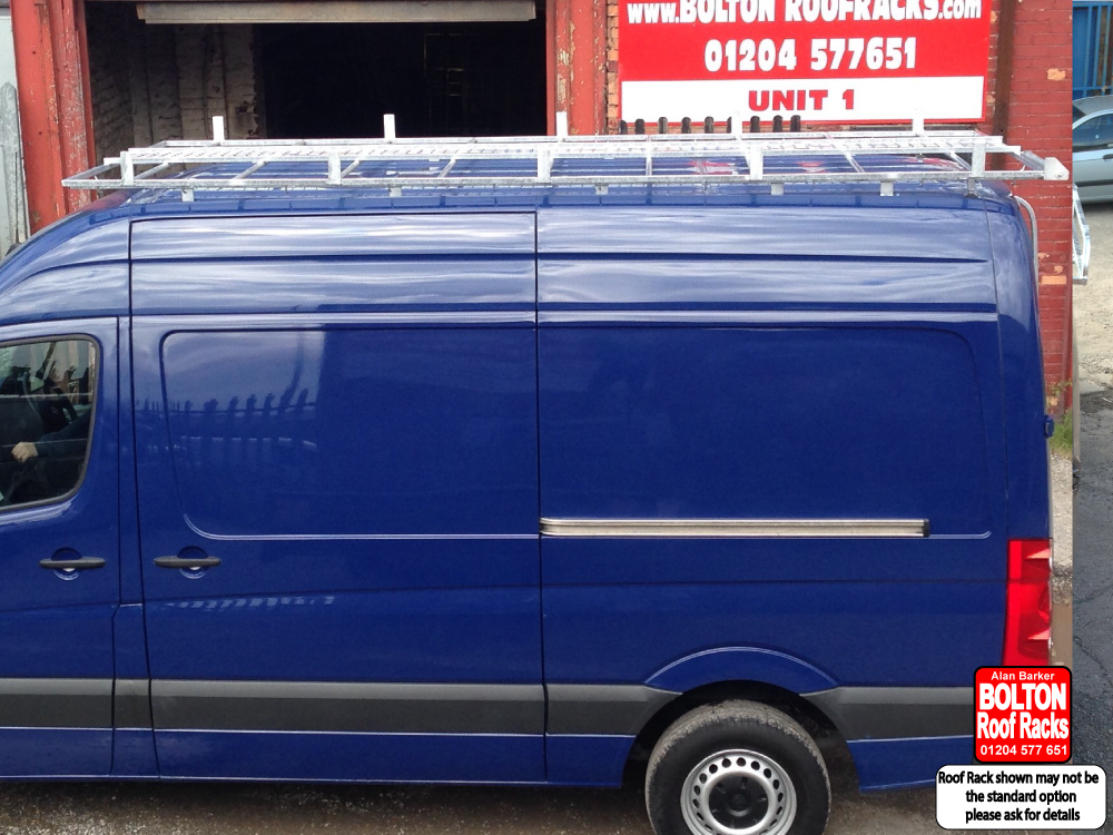 Volkswagen Crafter Short wheelbase High Roof Rack made by Bolton Roof Racks